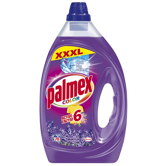 Palmex Active-Enzym 6 Color Lavender liquid washing gel for white and colored laundry 70 doses of 3.5 l