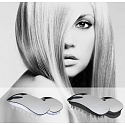 Ikoo Pocket Metallic Pocket hair brush according to Chinese medicine Oyster White silver-white