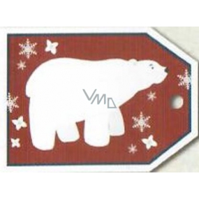 Nekupto Christmas gift cards polar bear 5.5 x 7.5 cm 6 pieces