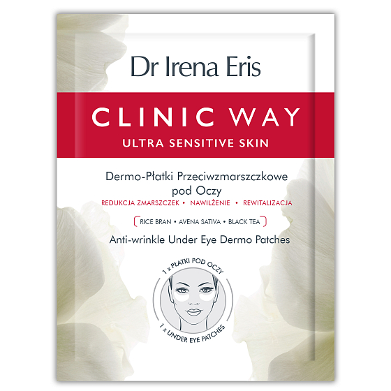 Dr Irena Eris Clinic Way mask, dermo-wrinkle pads for the eye area 1 x 2 pieces