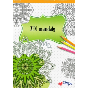 Ditipo Zen mandala coloring book 16 leaves