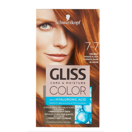 Schwarzkopf Gliss Color hair dye 7-7 Copper Dark Blonde 2 x 60 ml