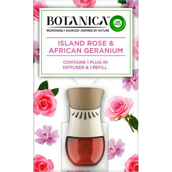 Air Wick Botanica Exotic Rose and African Geranium Electric Air Freshener Complete 19 ml