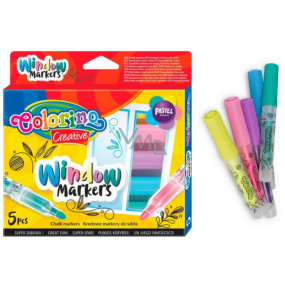 Colorino Chalk Markers for Glass 5 Colors