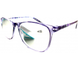 Berkeley Reading dioptric glasses +2 plastic purple, side frames purple and black stripes 1 piece MC2223