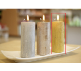 Lima Rustic Metal gold candle cylinder 50 x 120 mm 1 piece