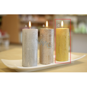 Lima Rustic Metal gold candle cylinder 50 x 120 mm 1 piece