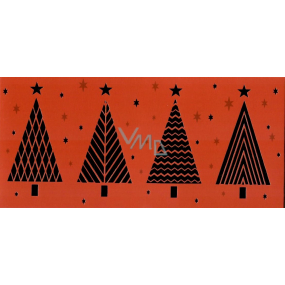 Albi Christmas greeting envelope Golden trees 9 x 19 cm
