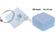 Cleaning cloth - silver cloth blue 8 x 8 cm 50 pieces