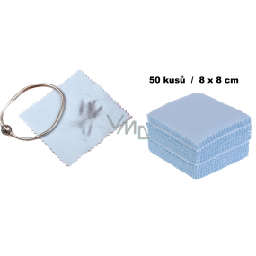 Cleaning cloth - silver cloth blue 8 x 8 cm 50 pieces