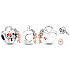 Charm Sterling silver 925 Disney Minnie Mouse & Mickey Mouse Padlock - eternal love, bracelet bead, love