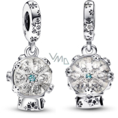 Charm Sterling silver 925 Snowflake snowflake bracelet pendant Christmas