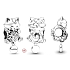 Charm Sterling silver 925 Cat with clubs, bead on bracelet pet