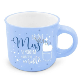 Nekupto Gift Mini Mug Wonderful Man with a Heart in the Right Place 100 ml