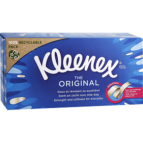 Kleenex Original 3-ply facial tissues in a box, 72 pcs