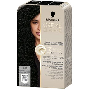 Schwarzkopf Creme Supreme Hair Color 1-0 Natural Black 60 ml