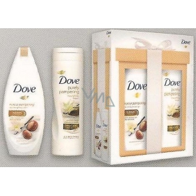 Dove Purely Pampering Shea butter and vanilla nourishing shower gel 250 ml + Purely Pampering body lotion with shea butter and a delicate scent of vanilla 250 ml, cosmetic set