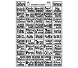 Art Deco Spice Jar Stickers Sheet Svíčková