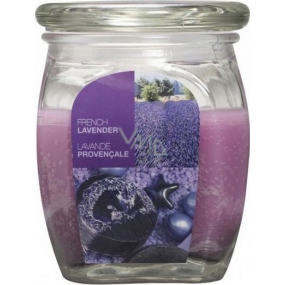 Bolsius Aromatic French Lavender - French Lavender scented candle in glass 92 x 120 mm 830 g, burning time 100 hours