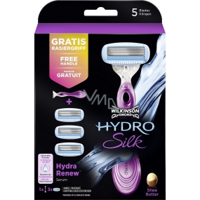 Wilkinson Hydro Silk razor 5 blades for women + spare head 3 pieces, cosmetic set