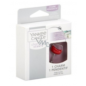 Yankee Candle Charming Scents Wine Glass Metal Pendant for Car Tag