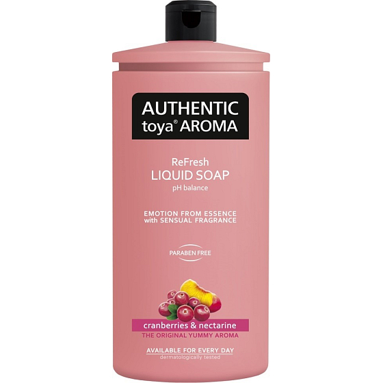 Authentic Toya Aroma Cranberries & Nectarine liquid soap refill 600 ml