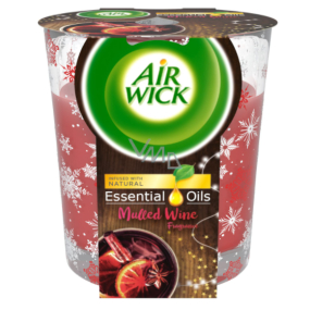 Air Wick Essential Oils Mulled Wine - Scented Mulled Wine Candle in Glass 105 g