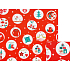 Nekupto Gift wrapping paper 70 x 200 cm Christmas red tree, skates, gifts in white circles