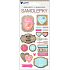 3D Stickers with Embossing and Texts - Love 17 x 9.5 cm