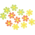 Self-adhesive glitter flowers 3 cm, 12 pieces in a bag