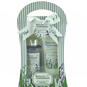 Salsa Collection Lavender, sage and mint shower gel 140 ml + body lotion 110 ml, cosmetic set in a paper bag