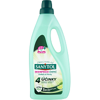 Sanytol Disinfectant Floor & Surface Cleaner Lime 4 Effects, 1 L