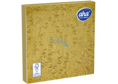 Aha Paper napkins 3 ply 33 x 33 cm 15 pieces Embossed gold