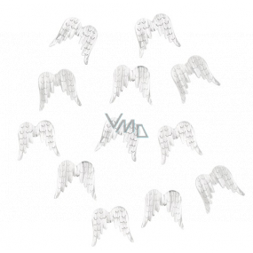Wooden angel wings with glue White 3 cm 12 pieces