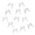 Wooden angel wings with glue White 3 cm 12 pieces