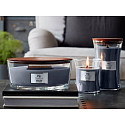 WoodWick Indigo Suede - Blue Suede scented candle with wooden wick petite 31 g