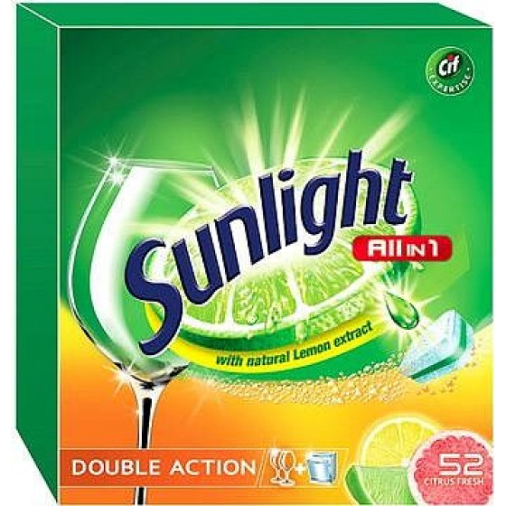 Sunlight All in 1 Double Action Citrus Fresh dishwasher tablets 52 pcs