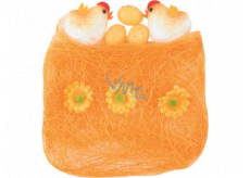Sisal with decorations orange 13 x 12 cm