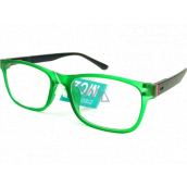 Berkeley Čtecí dioptrické brýle +1,5 plast zelené, černé postranice 1 kus MC2184