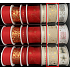 Nekupto Christmas fabric ribbon Beige gold stars 25 mm x 2,5 m