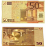 Talisman Gold plastic banknote 50 EUR
