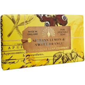English Soap Sicilian Lemon & Orange natural perfumed toilet soap with shea butter 190 g