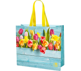 Laminated shopping bag Tulips 45 x 40 x 18 cm