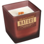 Heart & Home Nature Amber wood and vetiver scented candle large glass, burning time up to 40 hours 210 g