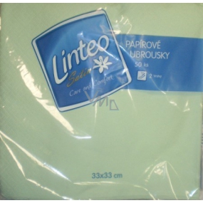 Linteo Satin paper napkins 33 x 33 cm 50 pieces light green