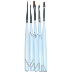 Set of brushes for decorating nails 5 pieces