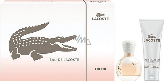 Lacoste Eau de Lacoste pour Femme perfumed water 30 ml body lotion 100 ml gift set VMD parfumerie drogerie