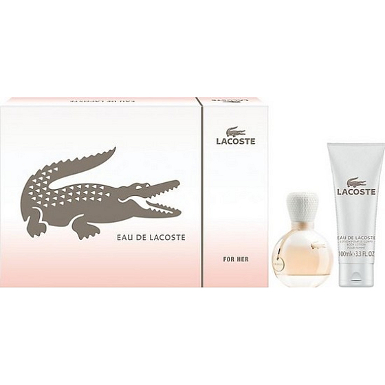 Lacoste Eau de Lacoste pour Femme perfumed water 30 ml + body lotion 100 ml, gift set
