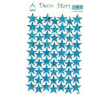 Sheet of Holographic Decorative Stickers Blue Stars 1 sheet