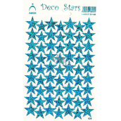 Sheet of Holographic Decorative Stickers Blue Stars 1 sheet